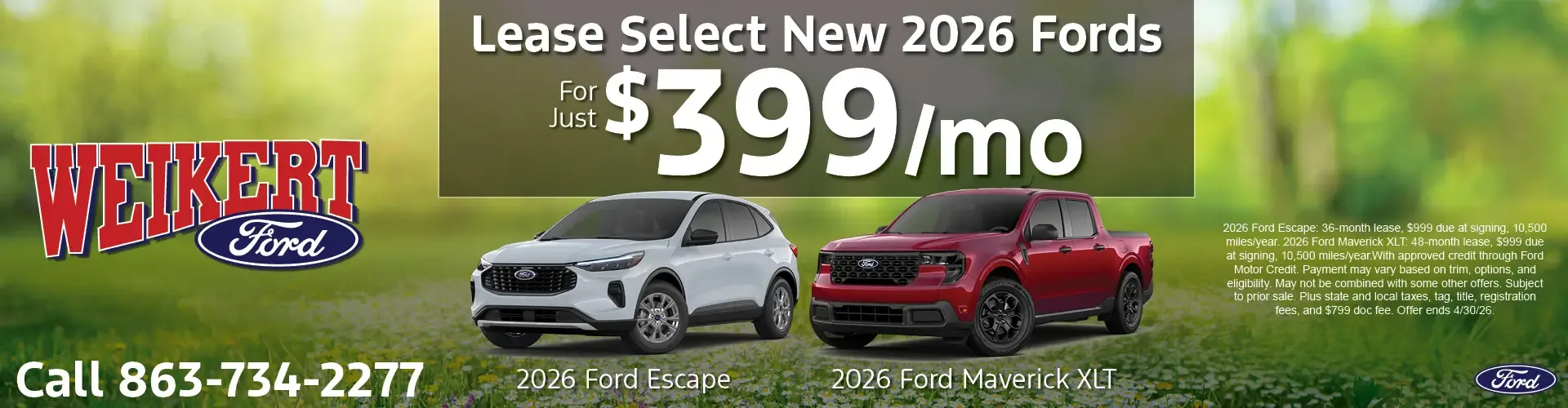 Lease Select New 2026 Fords
